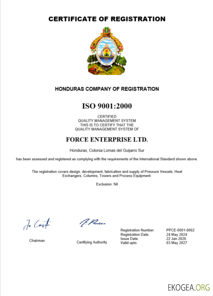 Modèle Word et PDF de certificat d'enregistrement du Honduras